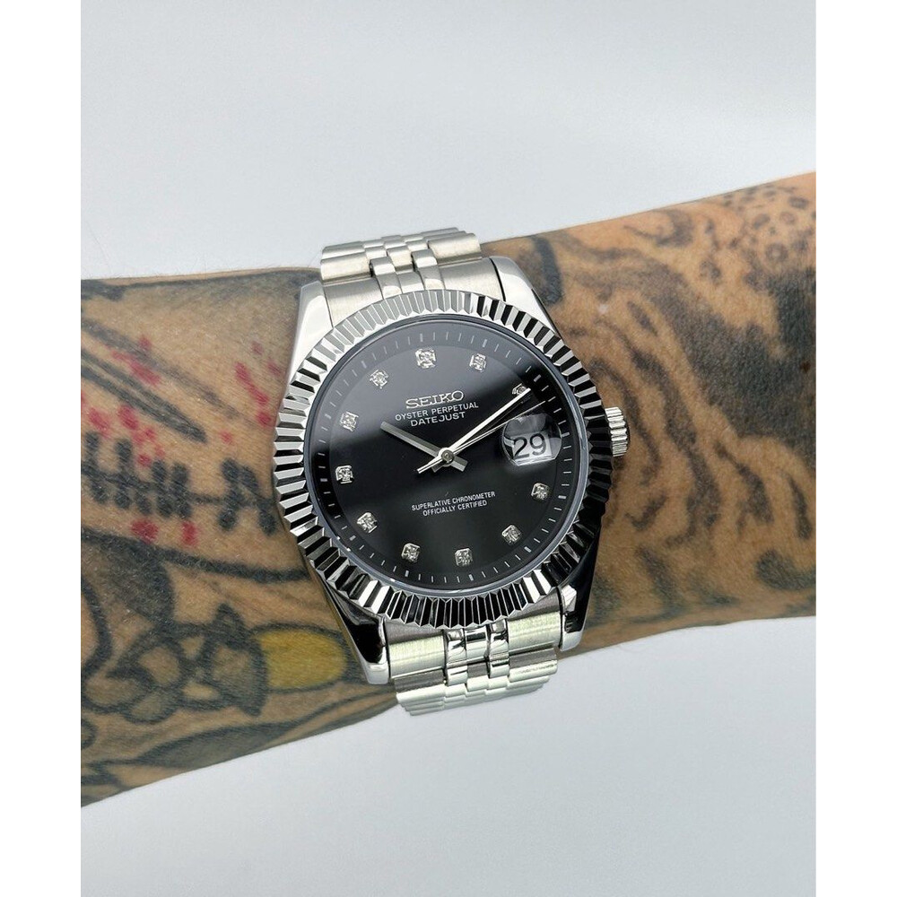 Custom Seiko Mod • Black Diamond DateJust • 41mm